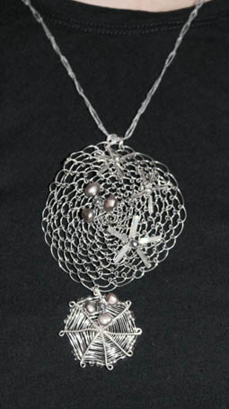 Wire Lace Pendant by Mary Hedges
