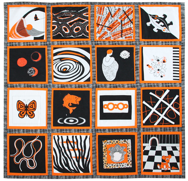 BLACK AND WHITE PLUS ORANGE by members of the NCEATA group